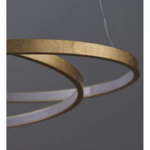 Lustra tip pendul Brendan, LED, metal/acril, auriu, 55 x 55 x 170 cm