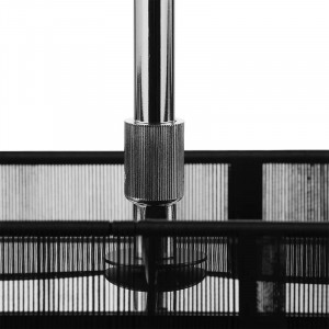 Lustra tip pendul Dominic, LED, 8 lumini, metal/cristal, negru/argintiu, 20 x 90 x 120 cm
