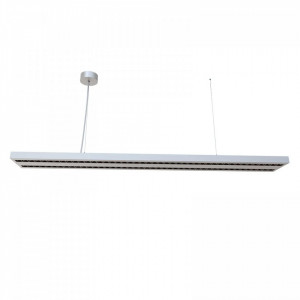 Lustra tip pendul Konstantin, LED, plastic/aluminiu, alb/argintiu, 119 x 16 x 3 cm - Img 1
