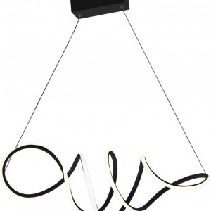 Lustra tip pendul Loca, LED, metal, negru/alb, 90 x 30 cm - Img 2