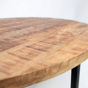 Masa de cafea Jaidyn, lemn masiv/metal, 40 x 80 x 80 cm - Img 5