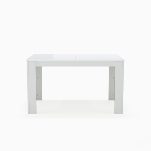 Masa dining extensibila 136/186 cm alb lucios Nell - Img 2
