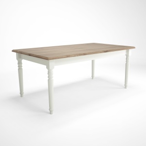 Masa extensibila 180/260 cm alb/stejar natur Provence