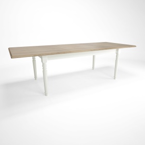 Masa extensibila 180/260 cm alb/stejar natur Provence - Img 4