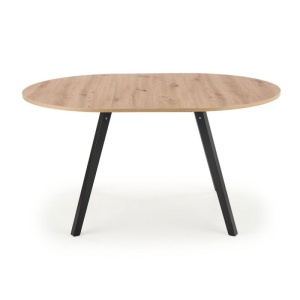 Masa extensibila HM Ruben stejar/negru, 73x102x102/142 cm - Img 1