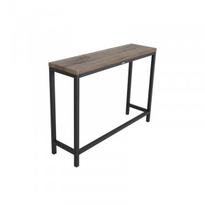 Masa laterala Kumani, lemn/metal, maro/negru, 80 x 30 x 80 cm