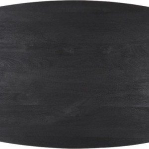 Masă ovală Luca, lemn/metal, neagra, 240 x 75 x 100 cm - Img 2