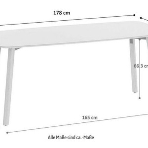 Masa Tables Otto, lemn masiv, natur, 178 x 78 x 74,5 cm