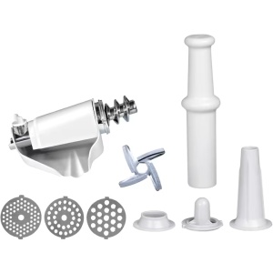 Masina de tocat Heinner MG-2100RD, Putere 2100W, 1.8kg/min, Accesoriu rosii, Accesorii carnati, Cutit inox, 3 site taiere, Rosu - Img 3