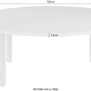 Masuta de cafea Annelise, MDF, natur, 100 x 37,5 cm