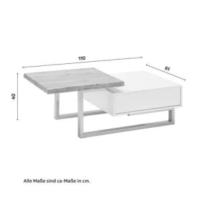 Masuta de cafea CARLOS, 110/61/40 cm - Img 3