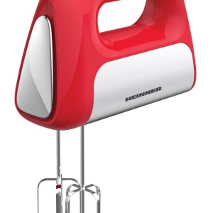 Mixer de mana Heinner HM-DC500RD, Putere 500W, Motor DC, 6 viteze + turbo, Rosu cu decoratiuni inox - Img 3