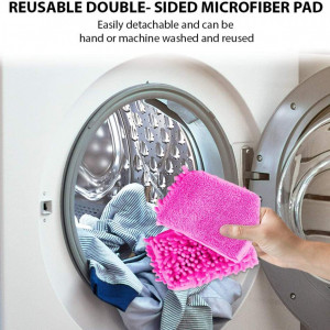 Mop cu pulverizator ANSIO, roz, plastic/microfibra, 122 x 42 x 14 cm