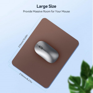 Mouse pad Techken, piele PU, maro, 21 x 27 cm - Img 2