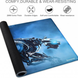 Mousepad Beymemat, cauciuc, albastru, 90 x 40 cm - Img 3