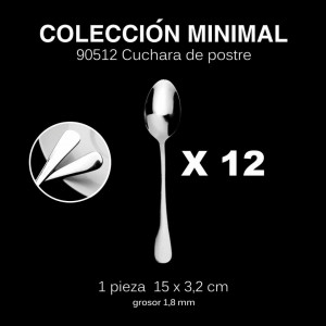Mr. Spoon Set12 linguri desert, otel inoxidabil, 15 x 3,2 cm, colectie minimală - Img 2
