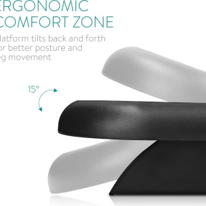 Navaris suport ergonomic picioare birou, plastic, 44.8x33.5 cm, inclinare reglabila 0-15°, butoane masaj, picioare cauciuc anti-alunecare, negru - Verificat A · Re-Bloom - Img 5