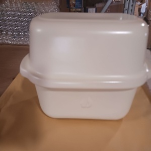 Navaris tava copt paine ceramica cu capac, 23x14x12.7cm, rezistenta 240°C, fara PTFE/PFOA/PFAS, compatibila masina spalat vase, crem - Verificat B · Re-Bloom - Img 5