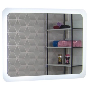 Oglinda baie GNMD21 cu iluminare LED si functie touch, 80 cm, suspendata, alb - Img 1
