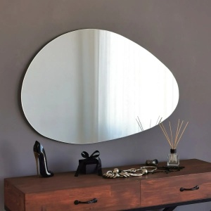 Oglinda decorativa de perete Re-Bloom Hanah Home, MDF 100%, 76x50x2.2 cm, montare perete, alb - Verificat A · Re-Bloom - Img 3
