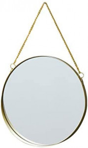 Oglinda decorativa Hosoncovy, metal/sticla, auriu, 45,5 x 30,5 cm - Img 7