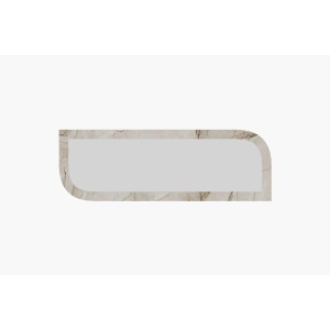 Oglinda perete asimetrica 40x120x2.2 cm, rama MDF 100%, stil contemporan, gri/efes si marmura - Verificat A · Re-Bloom