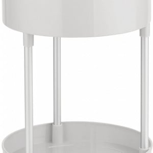 Organizator pentru baie mDesign, plastic/otel inoxidabil, alb, 28,2 x 34,3 cm