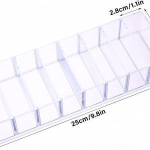 Organizator pentru cosmetice Divina Vitae, acril, transparent, 25 x 9 x 2,8 cm