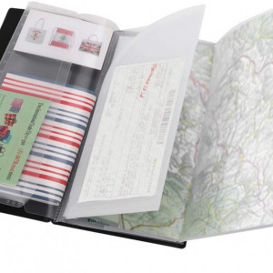 Organizator pentru documente de buzunar JIAHG, negru, PP/PVC, 12 x 22,5 cm - Img 7