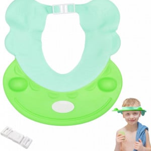 Palarie de dus reglabila pentru copii TAROME, plastic, verde/albastru, 30 x 26 cm - Img 1