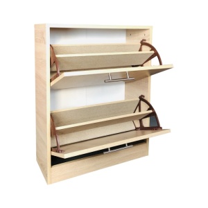 Pantofar GN 2 usi stejar alb, 63x24x81.5 cm - Img 3