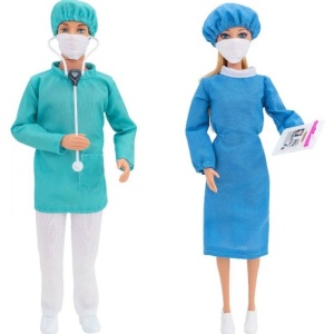 Papusa doctor cu masca de protectie Globo