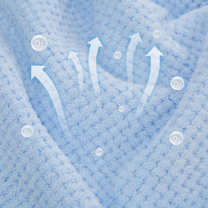Patura pentru bebelusi MINIMOTO, textil, albastru, 70 x 140 cm - Img 5