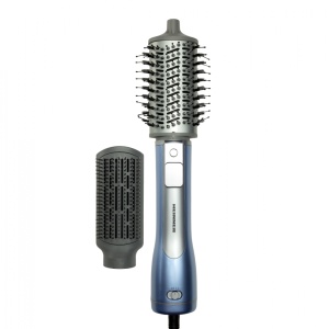 Perie cu aer cald Heinner HAB-R12DC-BL2, Putere 1200W, Motor DC, 2 trepte de putere, Ionizare, Functie aer rece, Albastru/Gri