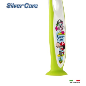 Periuta dinti Silver Care Kids cap Argint/ventuza Copii +3 ani perii Soft - Img 2