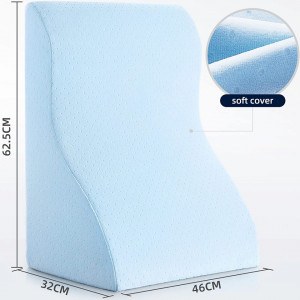 Perna pentru sustinerea spatelui NOFFA, spuma cu memorie, albastru, 46 x 32 x 62,5 cm - Img 2