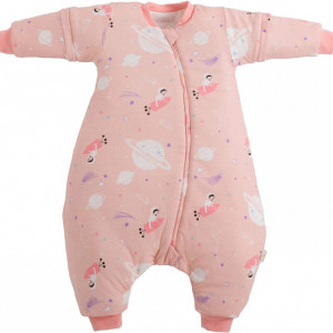 Pijama pentru copii Mosebears, roz, bumbac, M, 18-36 luni - Img 5