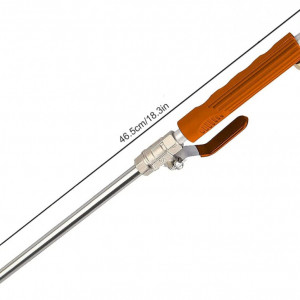 Pistol cu presiune pentru furtun Shengruili, aliaj de aluminiu, argintiu/portocaliu, 46,5 cm - Img 3