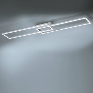 Plafoniera LED Iven II sticla acrilica/otel, argintiu, 2 becuri, 230 V, 136 W - Img 6