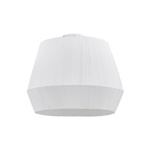 Plafoniera Lindy Vitore, alba, 50 cm diametru, textil, soclu E27