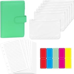 Set planificator cu 40 pagini, 6 pungi cu fermoar si 10 autocolante Vantasii, hartie/plastic/piele PU, multicolor