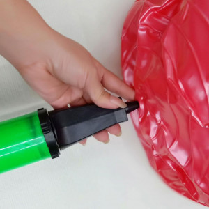Pompa pentru baloane PARTY GO, plastic, negru/verde, 27,5 cm - Img 3