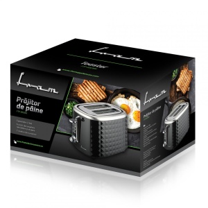 Prajitor de paine Fram FTP-850BK, Putere 850W, Capacitate 2 felii, 7 niveluri de rumenire, Negru - Img 2
