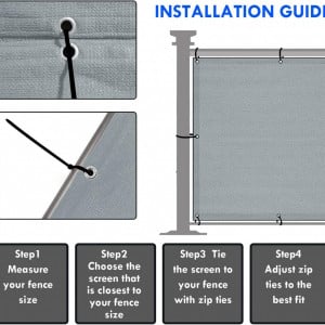 Prelata pentru balcon SUNNY GUARD, polietilena, gri, 90 x 500 cm