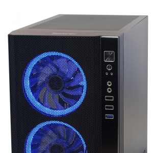 Produs Resigilat Carcasa Spacer Rainbow, ATX, MidTower, Gaming, fara sursa, sticla securizata, 4 x fan, USB 2.0 x 2, USB 3.0 x 1, mesh, fan controller (inclusiv RGB), telecomanda, â€žSPCS-GC-RAINBOWâ€ - Img 6