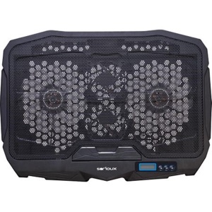 Produs Resigilat Cooling pad Serioux, SRXNCP025, Dimensiuni: 390*280*28mm, Compatibilitate maxima laptop: 17.3 inch, Numar ventilatoare: 4, Dimensiune ventilator: 2 x 125*125*15mm / 2 x 70*70*15mm, Nivel zgomot: 15-20dB, Flux aer: 56-75CFM, Tensiune alime - Img 3
