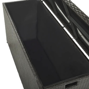 Produs Resigilat Cutie de depozitare Re-Bloom Modena 126x46x63 cm, 290L, ratan sintetic PE, cadru otel electrostatic, rezistenta UV, maro - Verificat A - Img 5