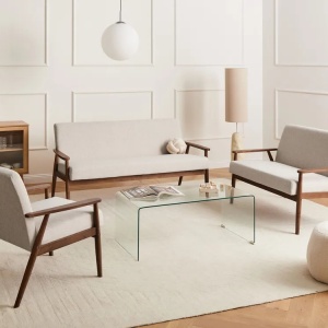 Produs Resigilat Fotoliu Re-Bloom Esrum, textil/MDF/cauciuc, 62x80x79 cm, spuma, 110 kg, maro inchis/bej - Verificat A - Img 6
