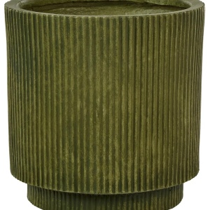 Produs Resigilat Ghiveci Re-Bloom Daria, argila fibroasa, diametru 30 cm, 16.5L, 5 kg, orificii drenaj, verde masliniu - Verificat A - Img 1