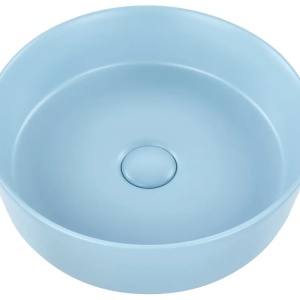 Produs Resigilat Lavoar pentru baie Re-Bloom Gudar, ceramica, 37x37x12 cm, scurgere 35mm, albastru - Verificat A - Img 2